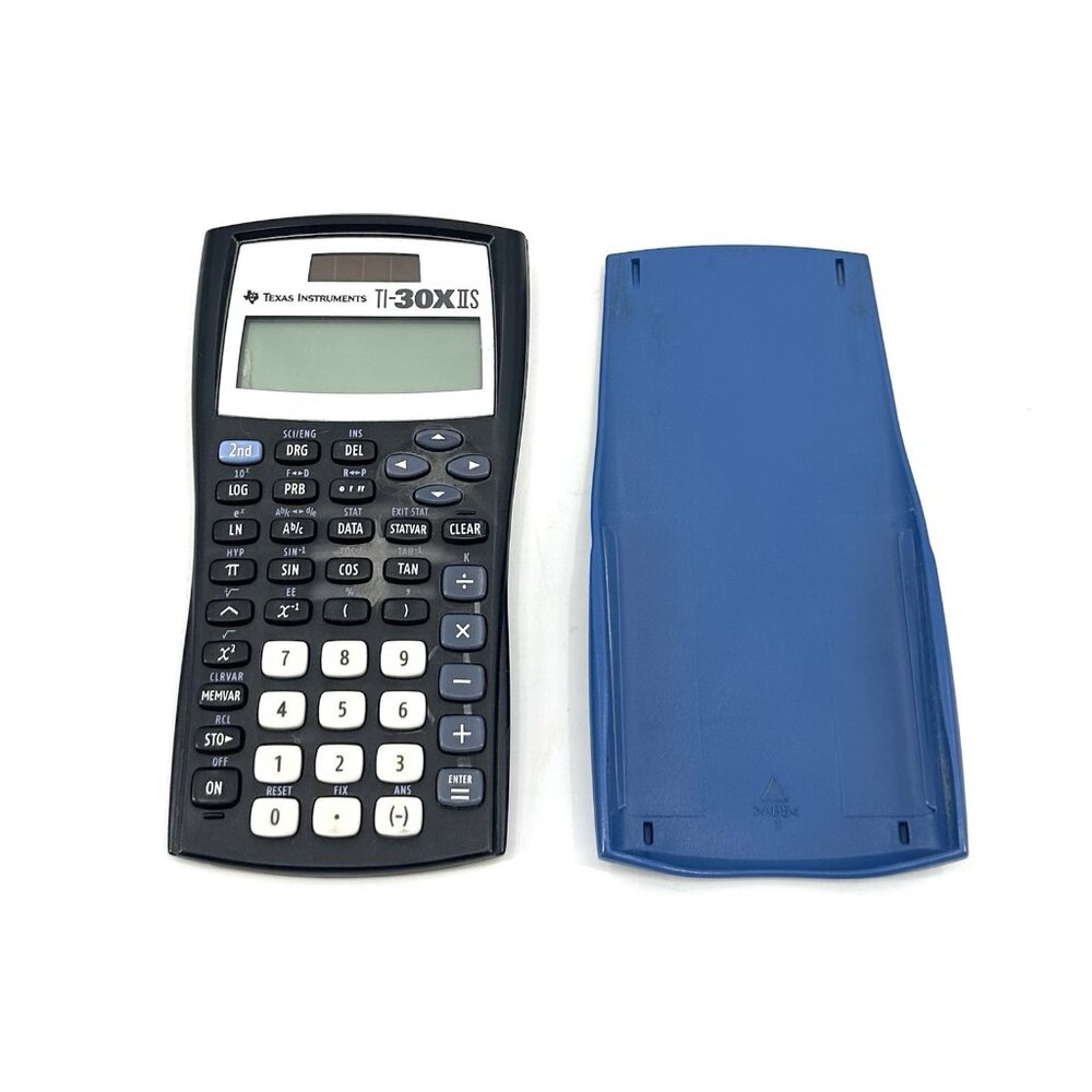 Texas Instruments TI-30X IIS Solar Powered Calculator Blue With Case